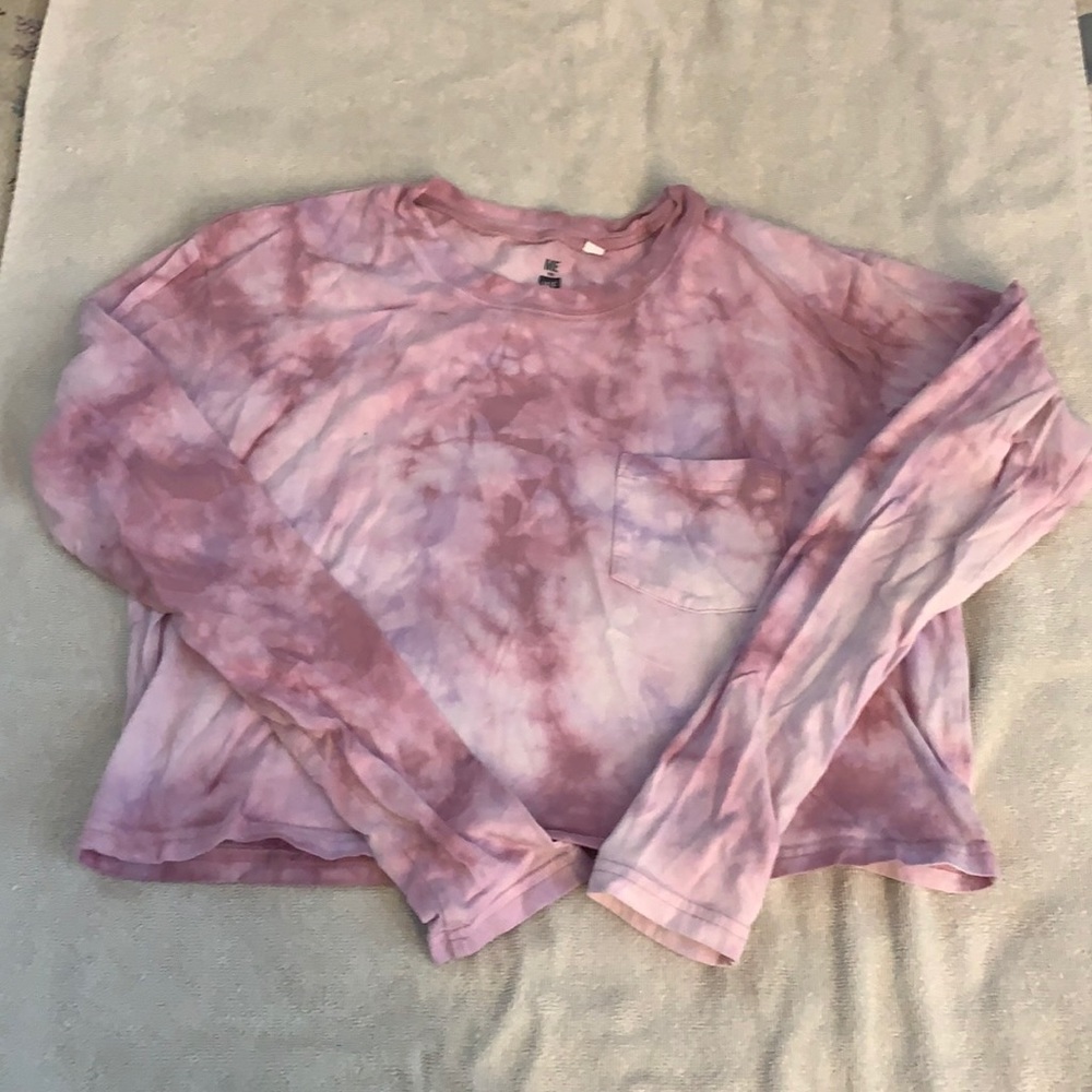 cropped tie dye long sleeve